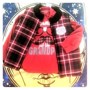 Long sleeve shirt with vest